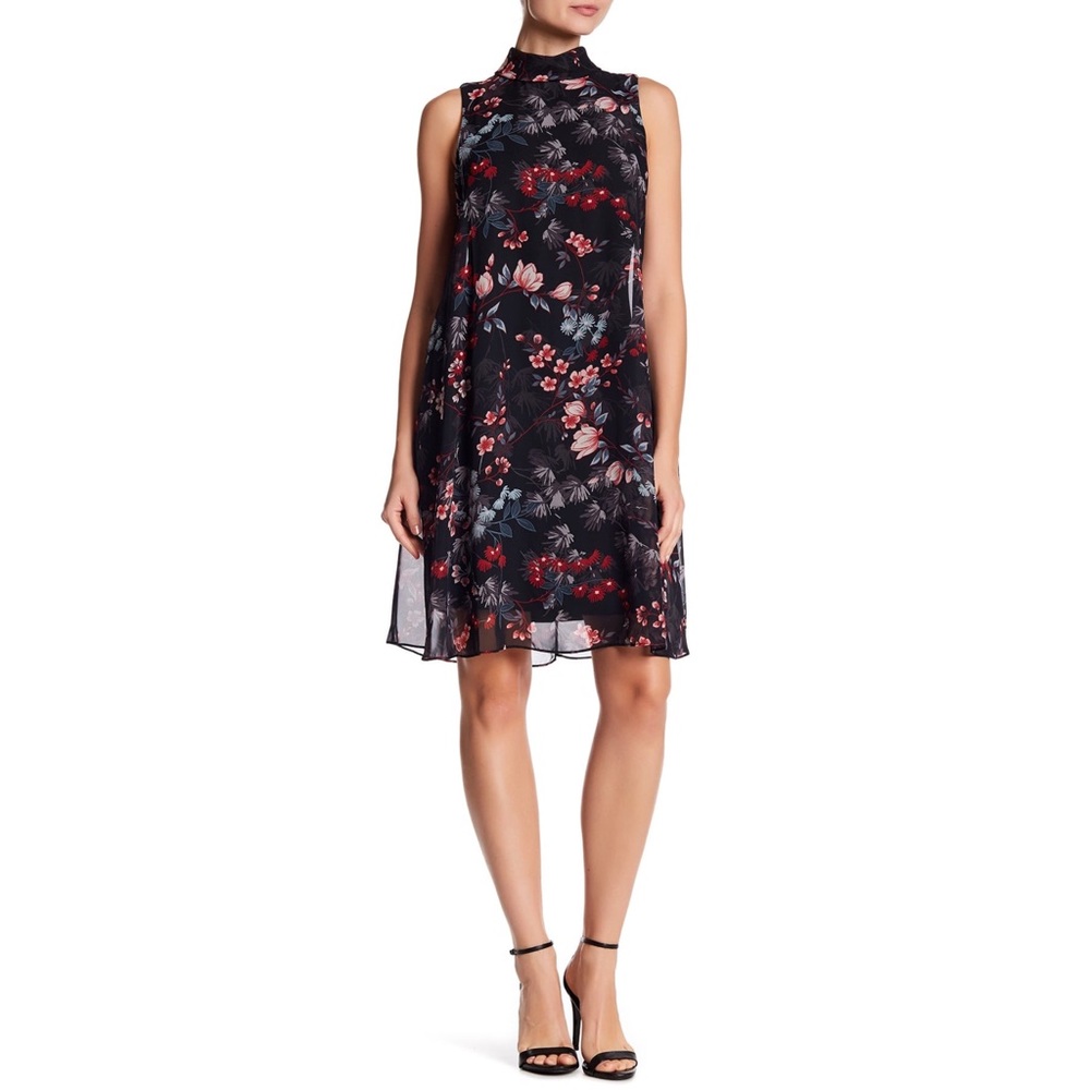 Nine West Wild Flowers Sleeveless Flowy Shift Dress 10